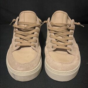 All Saints Beige Suede Sneakers